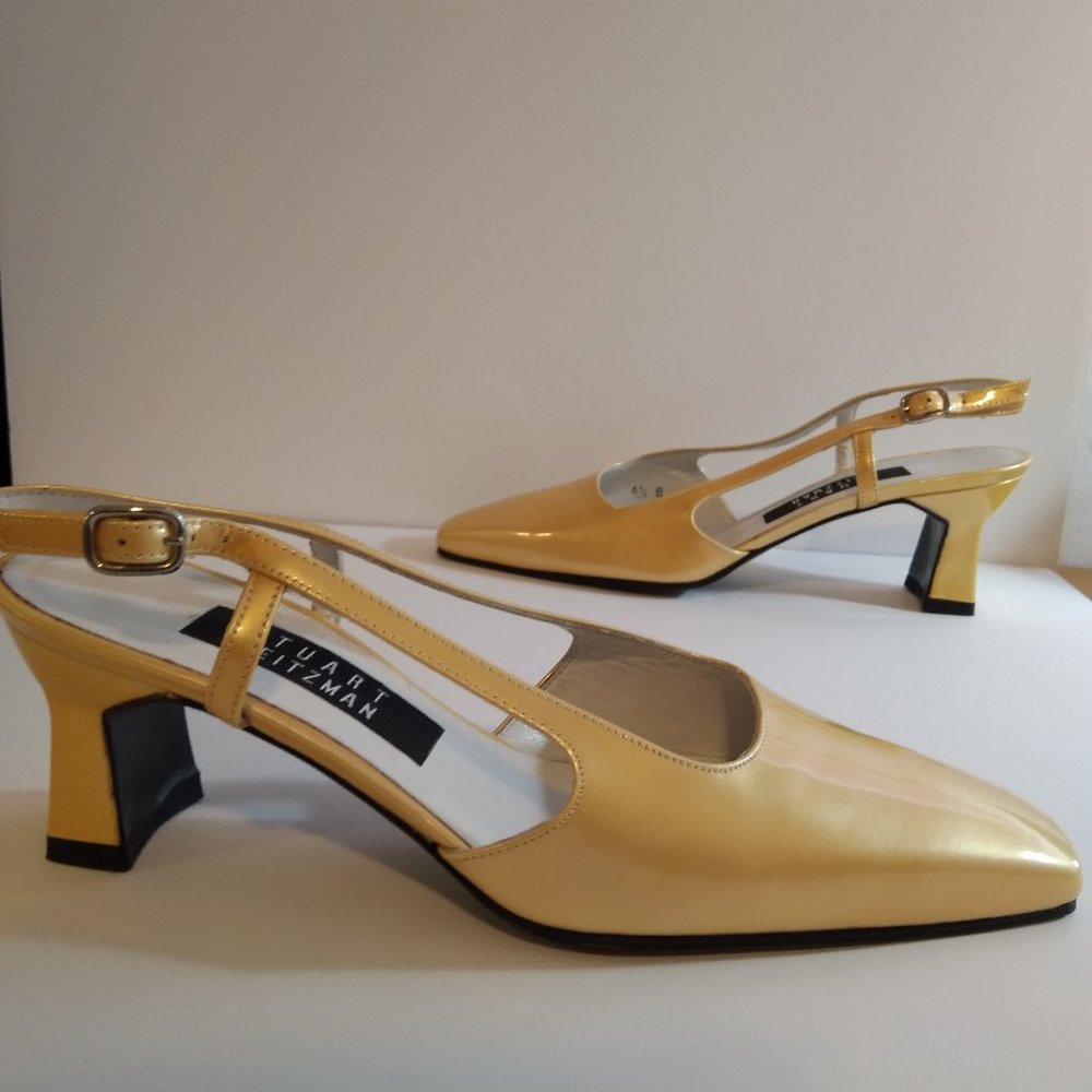 Stuart Weitzman Gold Slingback 6.5 NEW